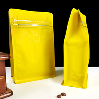 Sacs à café à fond plat Lebei avec valve et fermeture éclair 250g 500g 1kg, pochettes Ziplock pour grains de café, emballage alimentaire en gros