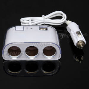 Divisor de Encendedor de Cigarrillos para Auto con 3 Tomas de 120W, 2 Puertos USB, Adaptador Cargador con Interruptor, Accesorio para Auto de 12V 24V - Product Image 5
