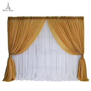 Simple backdrop designs wedding stage decoration set trade show removable pipe and drape sets for sale