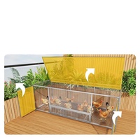 Cage à pigeons extra-large en treillis métallique, volière extérieure anti-évasion avec poulie pour poulets, canards, lapins, perroquets