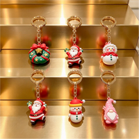Porte-clés de Noël 3D personnalisé en gros, style créateur, motifs fantaisie (LL, renne, bonhomme de neige, arbre), cadeau de fêtes, fourniture