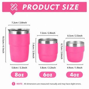 Custom logo 4oz 6oz 8oz Stainless Steel Vacuum Tumbler Camping Double Wall Insulated Gift Travel <b>Coffee</b> Mug Cup - Product Image 2