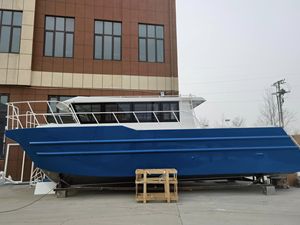 Novo design 7.9m 26ft alumínio soldado catamarã duplo casco alumínio pesca barco a motor Fabricante - Product Image 2