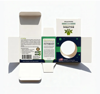 Boîte d'emballage rigide en papier biodégradable BULLFROG Botanica, écologique, avec doublure en éponge, revêtement UV, paillettes, lamination mate, fenêtre
