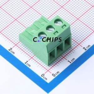 DB2EK-5.0-3P-GN-S Plug-in Terminal Block P=5mm Connector ( Connector Type: Male Plug )( Construction: 1x3P )( Pitch: 5mm ) - Product Image 1