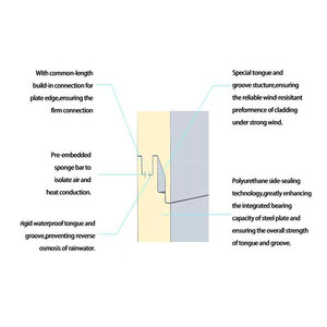 50/75/100/150Mm Cách Nhiệt Cách Nhiệt Pur/PIR <span class=keywords><strong>PU</strong></span> Polyurethane Bánh <span class=keywords><strong>Sandwich</strong></span> Bảng Điều Chỉnh Cho Tường Và Mái Nhà Sạch Lạnh Lưu Trữ Phòng - Product Image 6