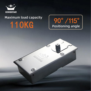 Kingstar KFS-7315 - Amortiguador Hidráulico de Piso de Acero Inoxidable de <span class=keywords><strong>Dos</strong></span> Velocidades Ajustables para Puertas de Vidrio, Capacidad de 110 kg, Apertura de <span class=keywords><strong>125</strong></span> mm - Product Image 3