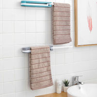 Support de salle de bain pliable, suspension murale, Non perforé, évacuation murale des toilettes, rangement d'artefact, étagère de toilette, supports de rangement