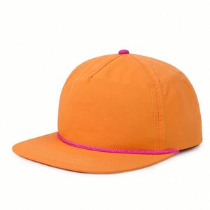 Factory Custom Rope Hat 5 Panel Snapback <b>Cap</b> <b>Flat</b> Brim Baseball <b>Cap</b> Custom <b>Flat</b> Snapback <b>Cap</b> - Product Image 4