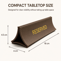 Support de Table Triangulaire en Cuir PU de Luxe, Élégant, Durable, Fait Main, Personnalisable avec Logo, Vente en Gros pour Restaurants et Hôtels