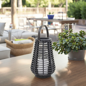 Nhà Máy Pin hoạt động đèn lồng mây Nâu nến ánh sáng cho trong nhà và ngoài trời Vườn bên Bảng trang trí - Product Image 2