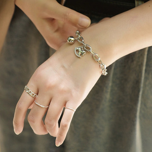 Pulsera de Plata de Ley S925 con Caballo Balancín para Mujer, Joyería de Uso Diario con Encanto Animal, Engaste de Bisel de Plata 925 - Product Image 3
