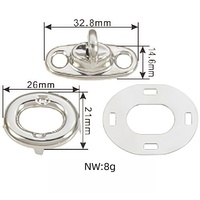 Kunci Tas Oval Putar Berbahan Logam Ivoduff Handbag