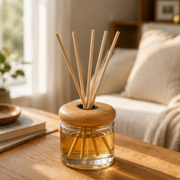 Couvercle de diffuseur d'aromathérapie en bois massif personnalisé, bouchon en bois pour bouteille d'huile parfumée personnalisée, accessoires écologiques pour la fragrance d'intérieur