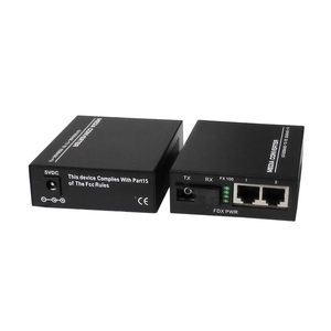 Fiber Optic Media Converter PH H12 SC Port 10/100Mbps Single Mode One Fiber Two Ethernet 20KM Industrial Fast Plug&Play POE GSM - Product Image 1