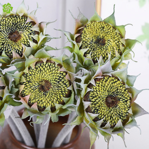 A174 <b>Single</b> Sunflower 30cm-100cm Silk <b>Flower</b> High Simulation Home Decor Outdoor Props - Product Image 1