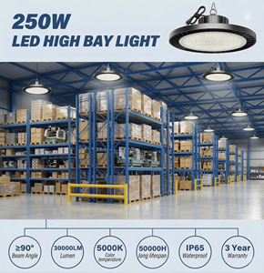 Lámpara LED Industrial de Alta Calidad para Techos Altos, 150W 200W 300W, Lámpara LED para Taller, IP65, UFO, Iluminación Comercial para Almacenes - Product Image 2