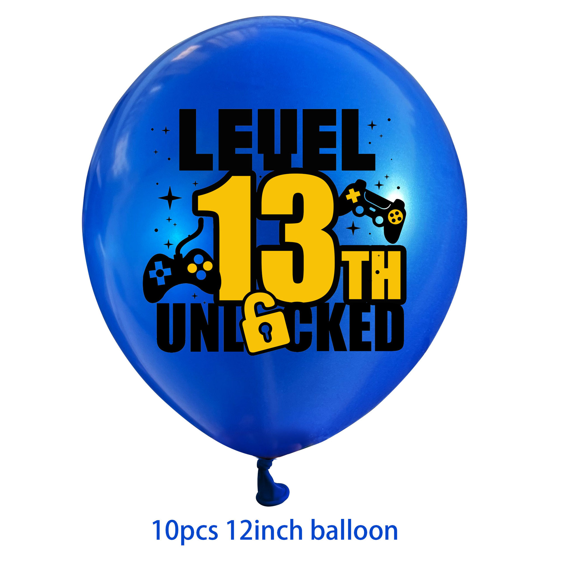 blue 10pcs balloons - 13th