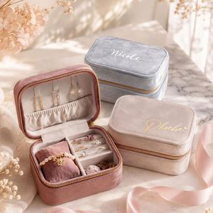 Custom Engraved Velvet <b>Box</b>- Rectangle Storage Case Rings Jewelry <b>Keepsake</b> Gift <b>for</b> <b>Weddings</b> Mothers - Product Image 5