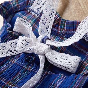 Robes de fête pour filles, en coton, sans manches, à épaules dénudées, avec nœud décoratif, jupe multicouche, très vendues - Product Image 3