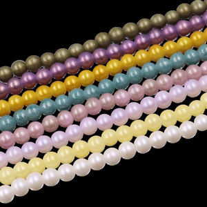 Cuentas de Vidrio Brillantes de 3mm~12mm, Redondas, con Brillo Metálico, para Manualidades, Fabricación de Collares y Pendientes, Suministro Directo de Fábrica - Product Image 2
