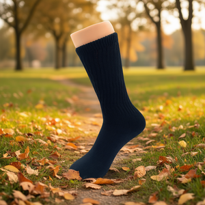 Chaussettes longues en coton pour femmes, mi-mollet, style classique, absorbant la transpiration, pour l'automne, usage décontracté - Product Image 2