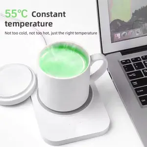 מחמם כוס USB ספל קפה מחמם טיימר תחתית חימום כרית חימום תרמוסטטית חכמה פלטה חמה חלב חם כוס קפה מחמם