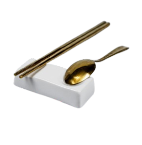 Reposacucharas de Cerámica Blanca, Reposapalillos de 8 cm, Esmalte sin Plomo, Apto para Lavavajillas, Apto para Microondas, Apto para Alimentos - Product Image 2