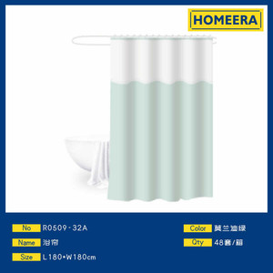 All'ingrosso all'ingrosso eco-friendly 180x180cm da bagno tenda da doccia di lusso 3D moderna a prova di acqua Peva poliestere tessuto moderno ganci - Product Image 1