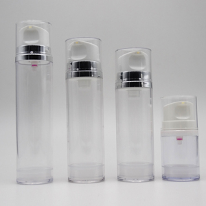 Botella de bomba de suero sin aire redonda, botella de loción sin aire de plata de 200ml, venta al por mayor - Product Image 5