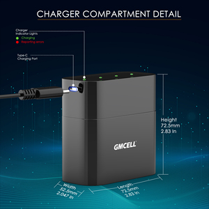 Gmcell เครื่องชาร์จแบตเตอรี่ลิเธียมไอออน AAA AAA แบบชาร์จไฟได้8ช่องที่ชาร์จแบตเตอรี่แอลซีดีชนิดไมโคร USB ชนิด C ที่ชาร์จแบตเตอรี่อินพุต - Product Image 3