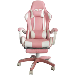 Nueva Silla Gamer Económica con Respaldo Alto Rosa y Blanca Personalizada, Silla de Juego Giratoria y Reclinable para Chicas - Product Image 1