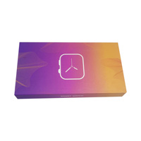 Boîte de rangement avec couvercle en carton mat recyclable, mousse portable, personnalisable pour montre connectée, chargeur de téléphone, affichage électronique