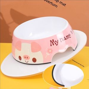 Belle conception de dessin animé en acier inoxydable deux couches utilisation séparée simple et Double bol nourriture pour animaux de compagnie bol d'eau chat chien mangeoire - Product Image 3