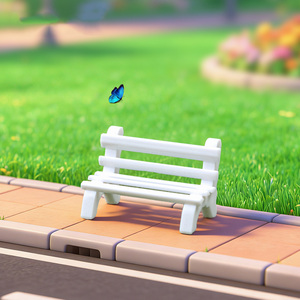 New Arrival Heart Mini <b>Bench</b> <b>Plastic</b> Craft Miniature Chair Ornament for Fairy Garden Moss Terrarium Decoration Accessories - Product Image 3