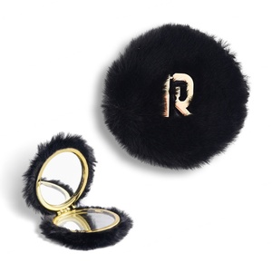 กระจกสองด้านทรงกลมขนฟูเนื้อนุ่มคุณภาพสูง ขายดี - Product Image 1