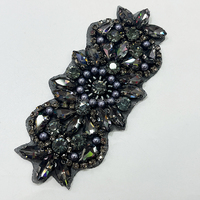 W201 Applique strass cristal perlé fait à la main 5mm patchs de broderie à coudre pour vêtements de mariée sacs chaussures verre matériel