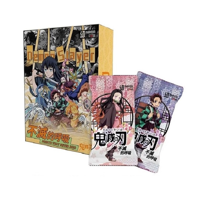 Japan Anime Demon Slayer TCG/CCG Card Booster Box Rare Kimetsu Yaiba Table Playing Cards Collectible Toys Kids Christmas Gifts