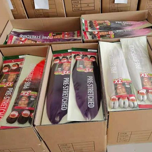 Extensions per capelli africani pre-stirati 3x Ez Braiding all'ingrosso, modellabili con acqua calda, effetto ombré, facili da intrecciare, capelli sintetici pre-stirati - Product Image 3