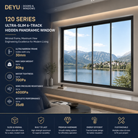 Ventana Corredera de Aluminio Ultrafina de 6 Vías Serie 120 |   Insonorizado |   Resistencia al Viento y al Agua de Grado Tifónico |   Panorámico Oculto