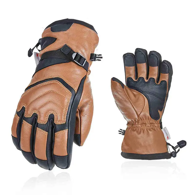 Hot sale custom Flexible touchscreen wear resistant anti impact breathable winter warm 3m insulate waterproof ski gloves