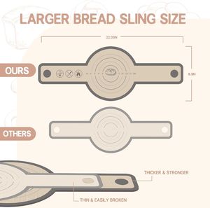 Imbragatura per pane in Silicone per forno olandese 2 pezzi per pane riutilizzabile antiaderente con manici lunghi facile da trasferire pane a lievitazione naturale - Product Image 6