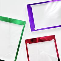 Porte-cartes magnétique personnalisé de haute qualité avec bord holographique coloré et fermeture magnétique à une touche – Vente en gros