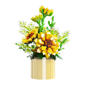 Khuôn Vua 24110 Hoa Trang Trí Gạch Cô Gái Đồ Chơi Vườn Lắp Ráp Mô Hình Bộ Hướng Dương 1 Khối Xây Dựng - Product Image 1