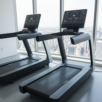 Tapis roulant commercial Bickfit V10, moteur électrique ABS 3-7HP, inclinaison manuelle, écran LED et utilisation en salle de sport, vitesse 15-20 km/h
