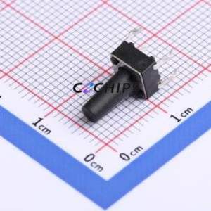 GT-TC096B-H115B-L1 Tactile Switch Through hole-4P,6x6mm Switch Single Pole Single Throw Round Button 2.5N Through Hole - Product Image 1