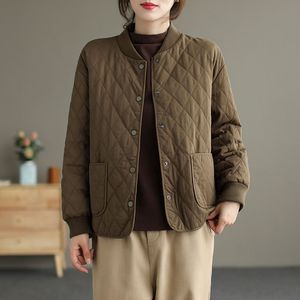 Ropa de <span class=keywords><strong>mujer</strong></span> transfronteriza Chaqueta acolchada de invierno cálida personalizada Chaqueta acolchada suelta en forma de diamante para <span class=keywords><strong>mujer</strong></span> - Product Image 2