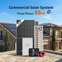 Sistema Solar Trifásico de 50kW 100kWh con Inversor Híbrido y Batería de Litio para Respaldo de Edificios de Oficinas