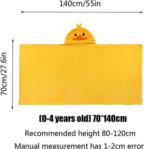 Serviette de bain à capuche Canard Poncho pour bébé Serviette de bain ultra douce Wrap Absorbant Toddler Bathrobe Towel Hooded Blanket Newborn Shower - Product Image 2