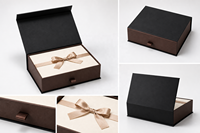 Boîte cadeau en carton magnétique de luxe avec logo personnalisé, carton ondulé rigide, revêtement UV, doublure en éponge, écologique, vêtements, sous-vêtements